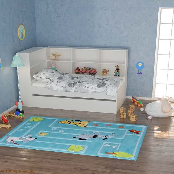 Single trundle bed shop with storage